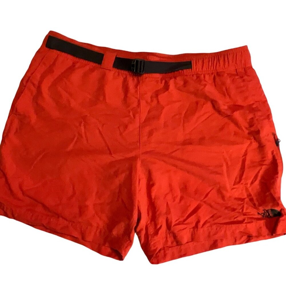 The North Face Men's Rust/Orange Nylon Athletic Swim Trunks Size XL Adjustable W